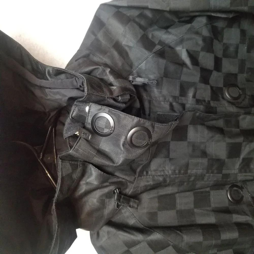 Nike SB Hooded Jacket Black Checkered Padded Skateboarding Coat‎ Small
